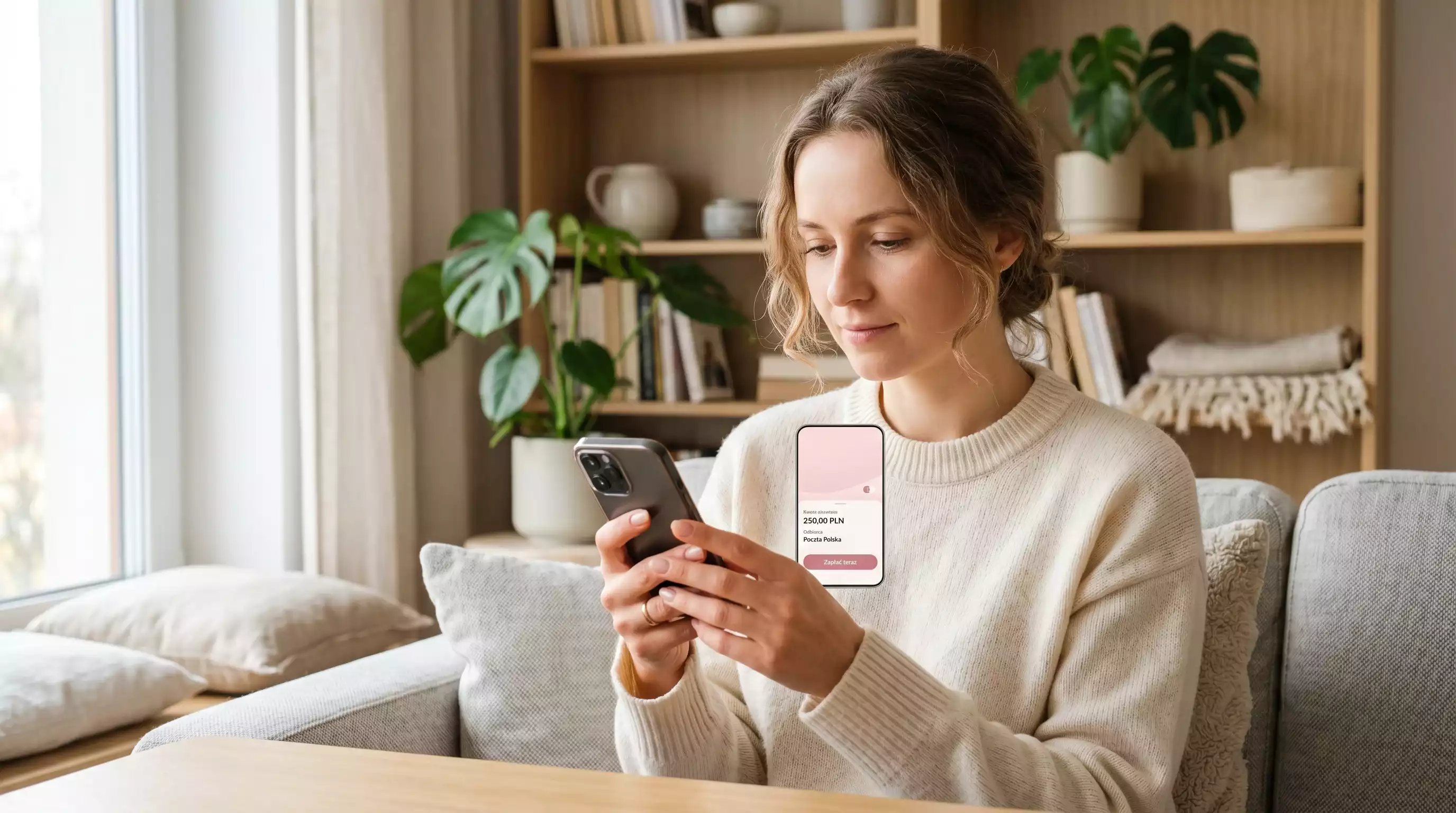 Aplikacja Klarna na ekranie smartfona w polskim sklepie internetowym