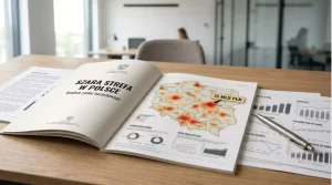 Mapa Polski z zaznaczonymi przepływami pieniędzy do zagranicznych operatorów hazardowych